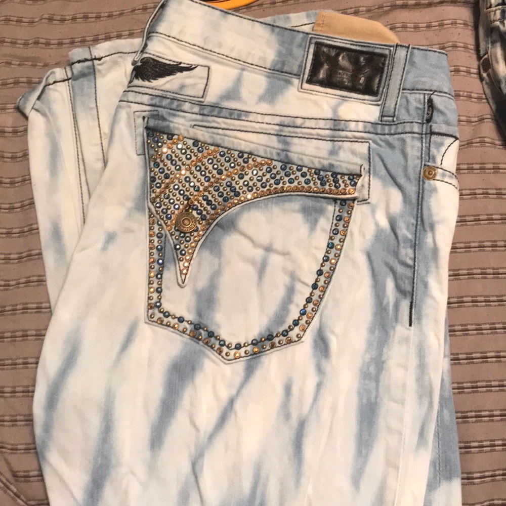 Men’s Robin’s Jeans light blue acid wash